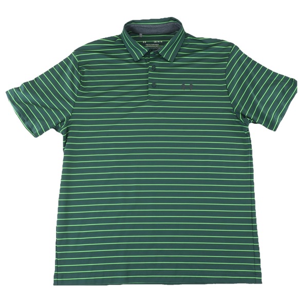 Under Armour Other - Under Armour Golf The Playoff Polo Shirt Mens Large Green Striped‎